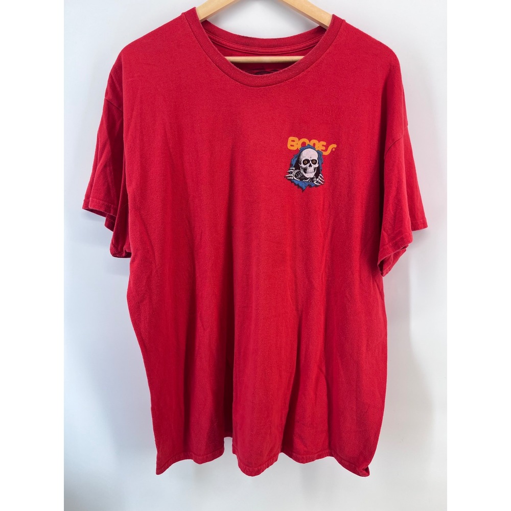 Powell Peralta Bones Ripper T-Shirt Mens XL Red Short Sleeve Skater Streetwear